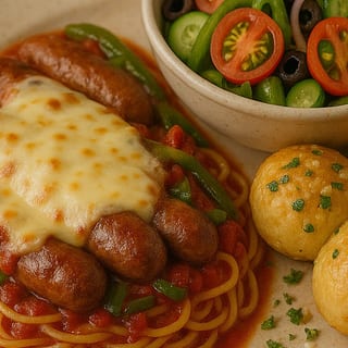 Sausage & Pepper Parmigiana Pasta