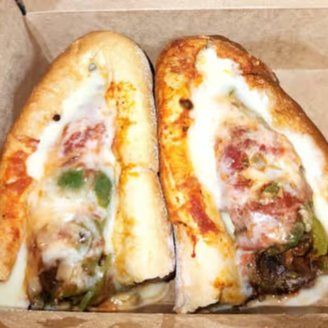 Sausage & Peppers Grinder.