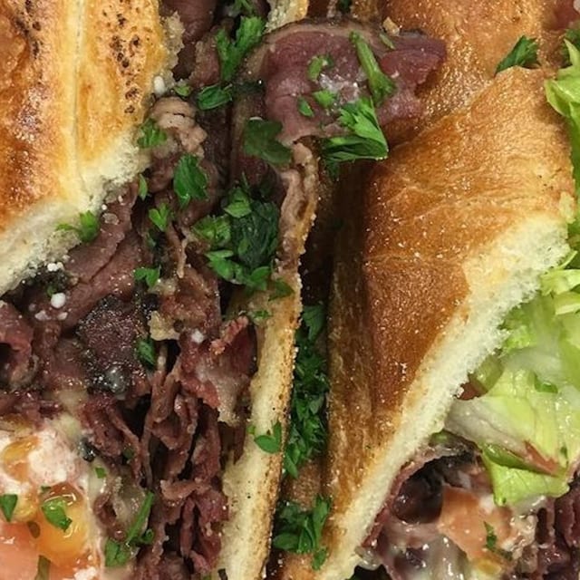 Corned Beef & Swiss Cheese Grinder.