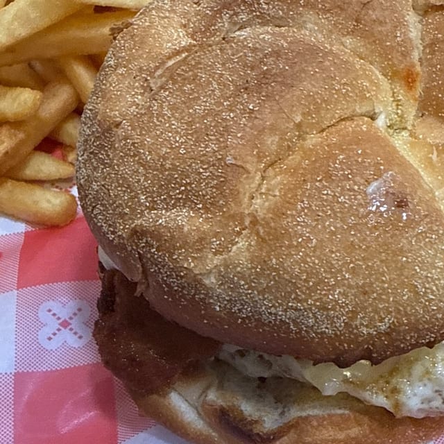 Crispy Chicken & Egg Sandwich.