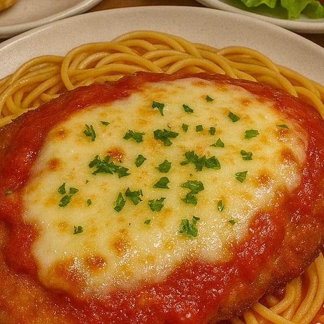 Chicken Parmigiana Pasta.