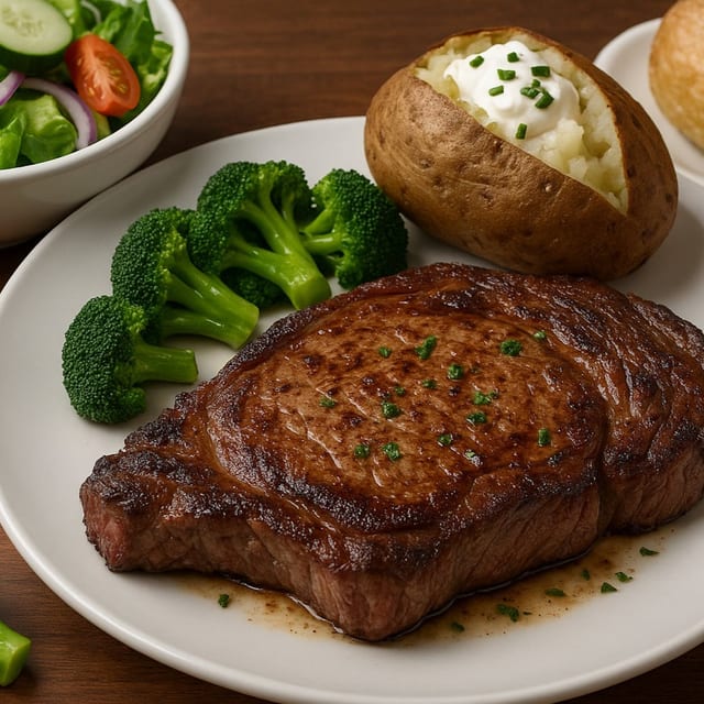 Rib Eye Steak.