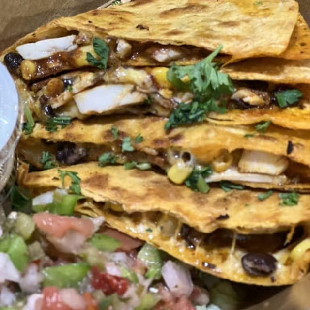 Southwestern Cajun Chicken Quesadilla.