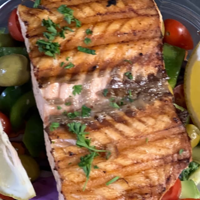 Grilled Salmon Bowl.